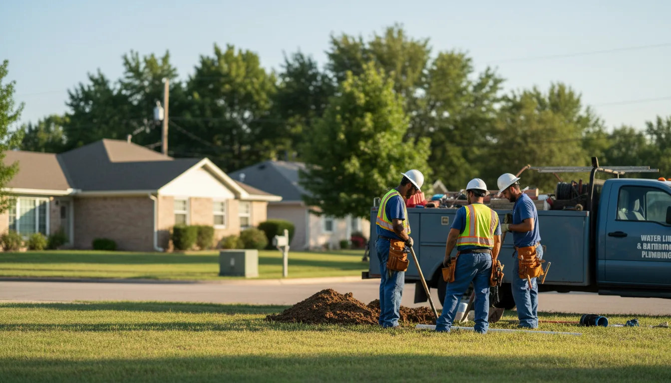 Residential water line and bathroom plumbing service in Stanton, TX